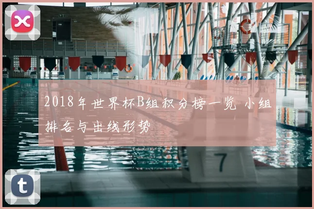 2018年世界杯B组积分榜一览 小组排名与出线形势